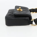 CHANEL Chain Mini Matelasse 11 Shoulder Bag Lamb Skin Black CC Auth 158892SM-4