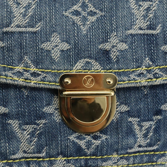 LOUIS VUITTON Monogram Denim Bum Bag Body Bag Blue M95347 LV Auth 158895SV