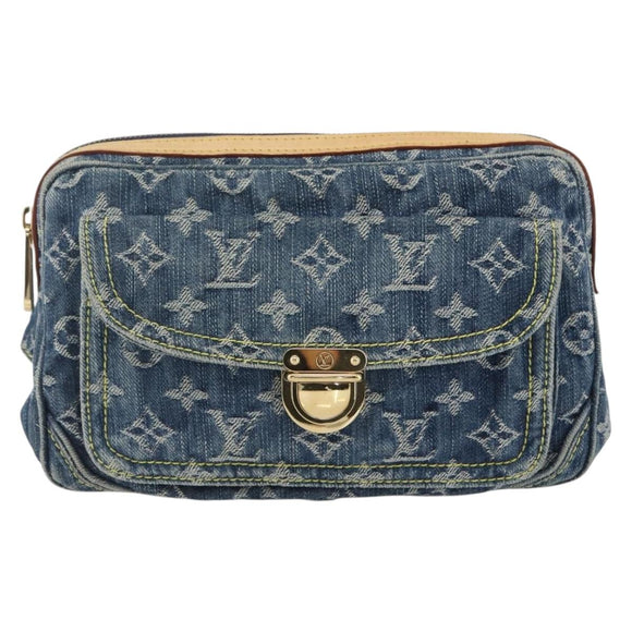 LOUIS VUITTON Monogram Denim Bum Bag Body Bag Blue M95347 LV Auth 158895SV