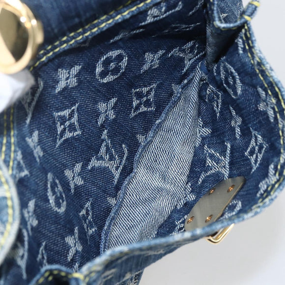 LOUIS VUITTON Monogram Denim Bum Bag Body Bag Blue M95347 LV Auth 158895SV