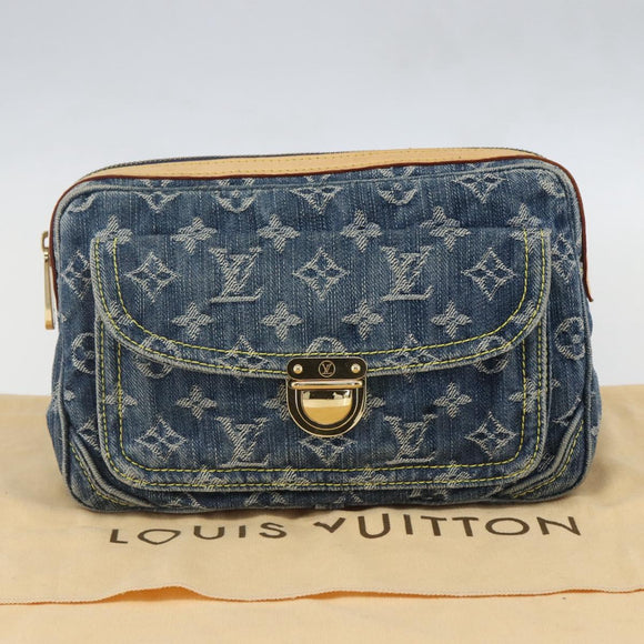 LOUIS VUITTON Monogram Denim Bum Bag Body Bag Blue M95347 LV Auth 158895SV