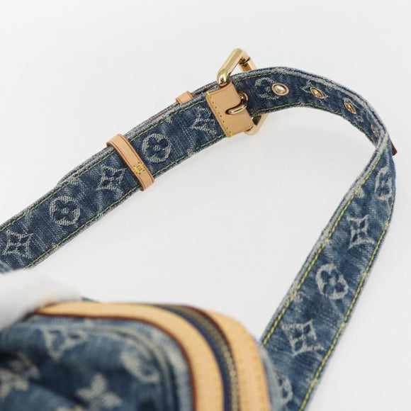 LOUIS VUITTON Monogram Denim Bum Bag Body Bag Blue M95347 LV Auth 158895SV