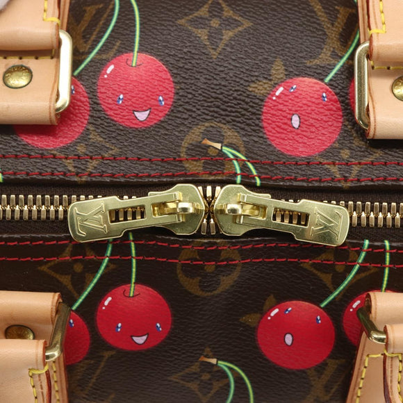 LOUIS VUITTON Monogram Cherry Keepall 45 Boston Bag M95011 LV Auth 158900SV