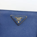 PRADA Hand Bag Safiano leather 2way Blue Gold Auth 158901SAV-20