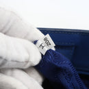 PRADA Hand Bag Safiano leather 2way Blue Gold Auth 158901SAV-11