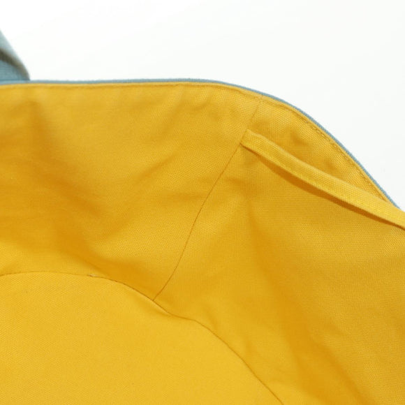 HERMES Animo Pixel GM Hand Bag Canvas Light Blue Silver Auth 158904V