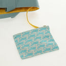 HERMES Animo Pixel GM Hand Bag Canvas Light Blue Silver Auth 158904V-19