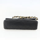 CHANEL Matelasse 25 Chain Shoulder Bag Lamb Skin Black Gold CC Auth 158905SAM-5