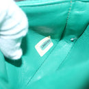 CHANEL Chain Mini Matelasse 11 Shoulder Bag Canvas Green Gold CC Auth 158908SM-10