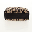 CELINE Blazon Chain Shoulder Bag Canvas Brown Gold Auth 158910V-10