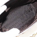 CELINE Blazon Chain Shoulder Bag Canvas Brown Gold Auth 158910V-17