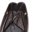 CELINE Blazon Chain Shoulder Bag Canvas Brown Gold Auth 158910V-19