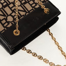 CELINE Blazon Chain Shoulder Bag Canvas Brown Gold Auth 158910V-6