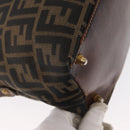 FENDI Zucca Canvas Hand Bag Black Brown Auth 158911-16