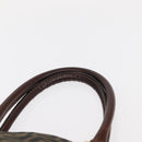 FENDI Zucca Canvas Hand Bag Black Brown Auth 158911-14