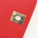 CHANEL Matelasse Chain Shoulder Bag Lamb Skin Red Gold CC Auth 158913SAM-23
