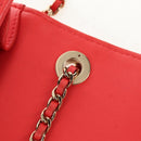 CHANEL Matelasse Chain Shoulder Bag Lamb Skin Red Gold CC Auth 158913SAM-9