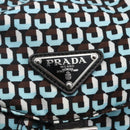 PRADA Rugzak Nylon Lichtblauw Zilver Auth 158915SAM-21