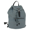 PRADA Rugzak Nylon Lichtblauw Zilver Auth 158915SAM-1