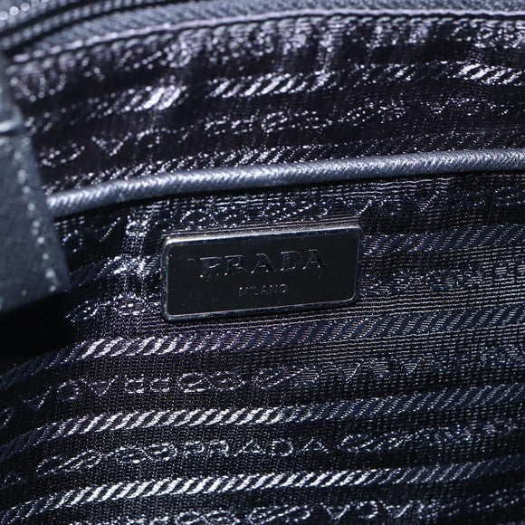 PRADA Rugzak Nylon Lichtblauw Zilver Auth 158915SAM