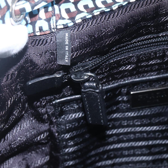 PRADA Backpack Nylon Light Blue Silver Auth 158915SAM