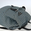 PRADA Rugzak Nylon Lichtblauw Zilver Auth 158915SAM-6