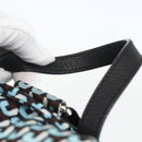 PRADA Rugzak Nylon Lichtblauw Zilver Auth 158915SAM-14