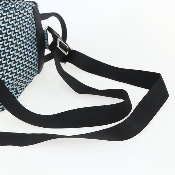 PRADA Rugzak Nylon Lichtblauw Zilver Auth 158915SAM