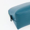 LOUIS VUITTON Epi Pochette Cosmetic Cosmetic Pouch Cyan LV Auth 158918V-11