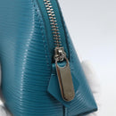LOUIS VUITTON Epi Pochette Cosmetic Cosmetic Pouch Cyan LV Auth 158918V-12