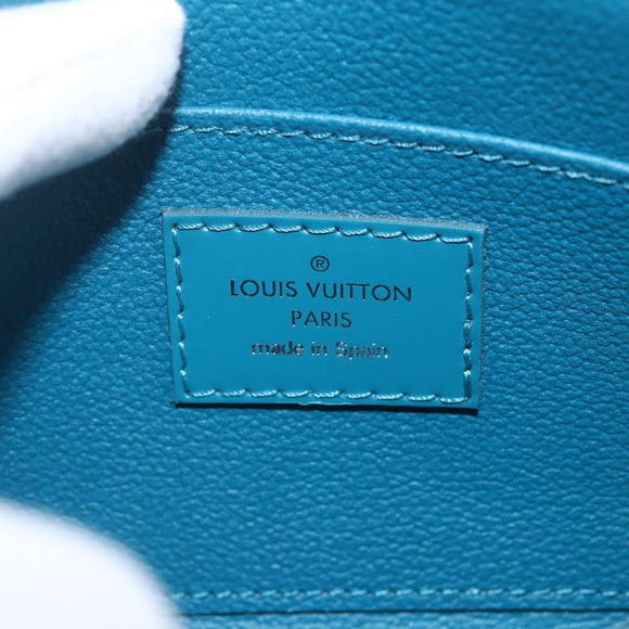 LOUIS VUITTON Epi Pochette Cosmetic Cosmetic Pouch Cyan LV Auth 158918V