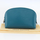 LOUIS VUITTON Epi Pochette Cosmetic Cosmetic Pouch Cyan LV Auth 158918V-19