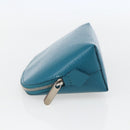 LOUIS VUITTON Epi Pochette Cosmetic Cosmetic Pouch Cyan LV Auth 158918V-4