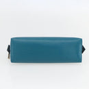 LOUIS VUITTON Epi Pochette Cosmetic Cosmetic Pouch Cyan LV Auth 158918V-7