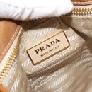 PRADA Shoulder Bag Canvas Brown Gold Auth 158922-16