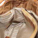 PRADA Shoulder Bag Canvas Brown Gold Auth 158922-18
