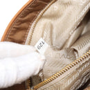 PRADA Shoulder Bag Canvas Brown Gold Auth 158922-25