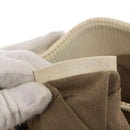 FENDI Mia Chain Hand Bag Canvas White Gold Auth 158923-12