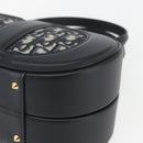 Christian Dior Trotter Canvas Oblique Oval Bag Hand Bag Navy Gold Auth 158924SM-10