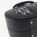 Christian Dior Trotter Canvas Oblique Oval Bag Hand Bag Navy Gold Auth 158924SM-11