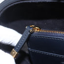 Christian Dior Trotter Canvas Oblique Oval Bag Hand Bag Navy Gold Auth 158924SM-16