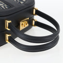 Christian Dior Trotter Canvas Oblique Oval Bag Hand Bag Navy Gold Auth 158924SM-7