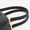 Christian Dior Trotter Canvas Oblique Oval Bag Hand Bag Navy Gold Auth 158924SM-8