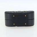 Christian Dior Trotter Canvas Oblique Oval Bag Hand Bag Navy Gold Auth 158924SM-9