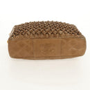 CHANEL Matelasse Chain Shoulder Bag Lamb Skin Brown Gold CC Auth 158929A-10