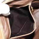 CHANEL Matelasse Chain Shoulder Bag Lamb Skin Brown Gold CC Auth 158929A-23