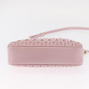 Miu Miu Matelasse Chain Shoulder Bag Leather 2way Pink Gold Auth 158932SM-5