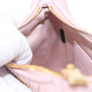 Miu Miu Matelasse Chain Shoulder Bag Leather 2way Pink Gold Auth 158932SM-24