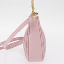 Miu Miu Matelasse Chain Shoulder Bag Leather 2way Pink Gold Auth 158932SM-3