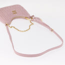 Miu Miu Matelasse Ketting Schoudertas Leer 2way Roze Goud Auth 158932SM-8